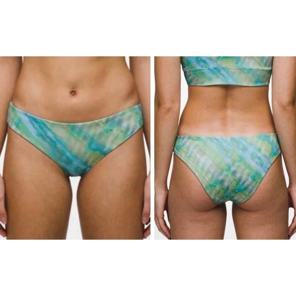 New! Prana Gemma Reversible Bikini Bottom Mirage Green Womens Size Large
